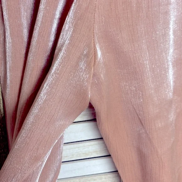 Zara Pink Metallic Satin Effect Joggers. Size XS - Picture 7 of 16